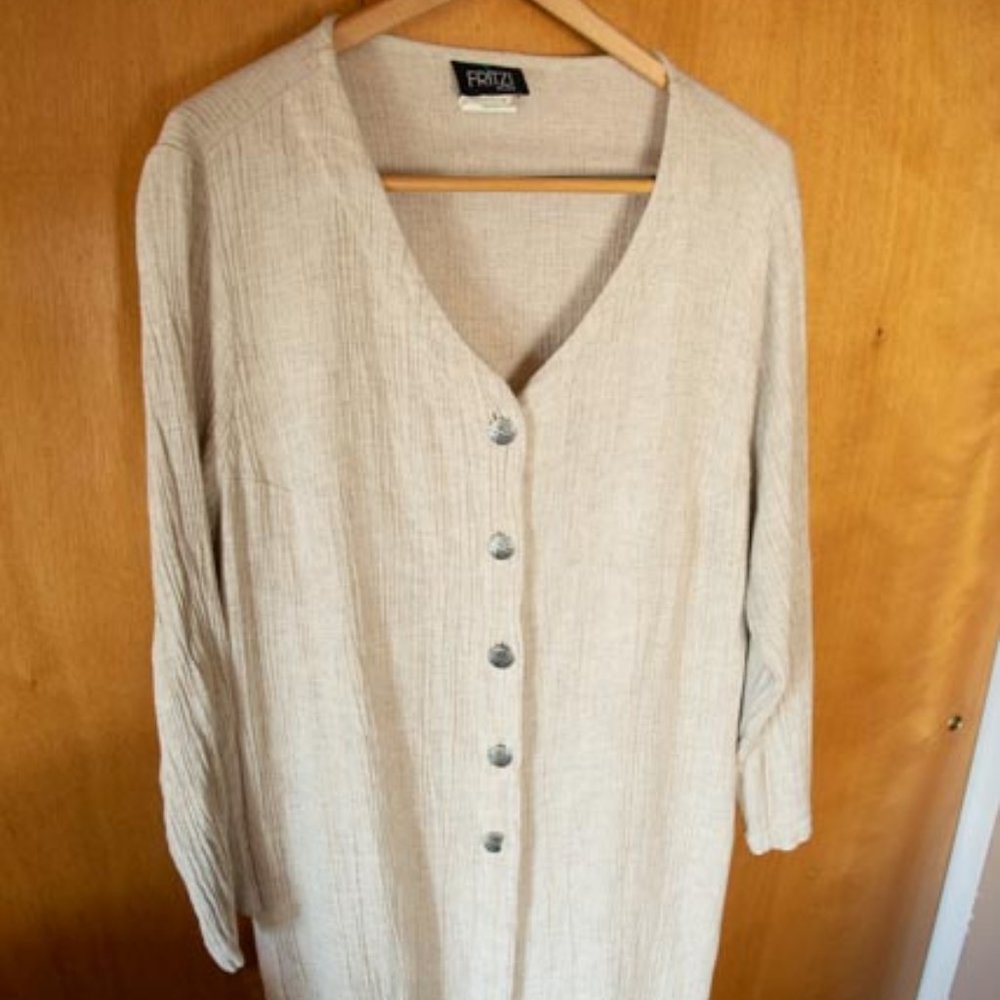 Fritzi Plus Y2K RayonFlaxTencel Tunic Shirt Dress XXL (XL ,L)